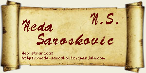 Neda Šarošković vizit kartica